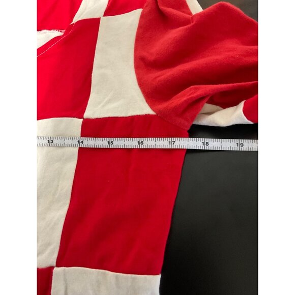 *Tyler McGillivary Emma Top Red & White Checkerboard Knit Size Medium - Picture 7 of 11